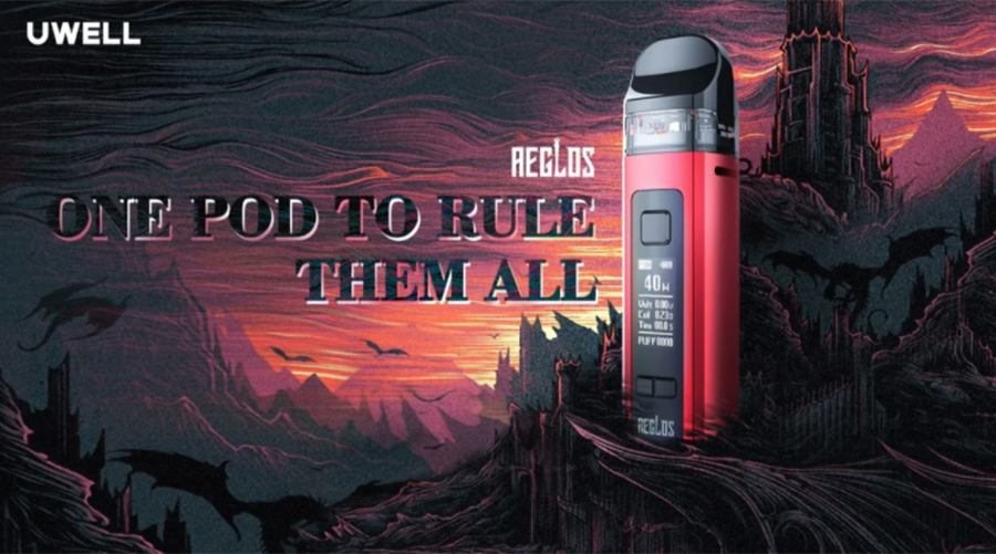 The Uwell Aeglos is a pocket-sized pod kit that supports both MTL and DTL vaping.