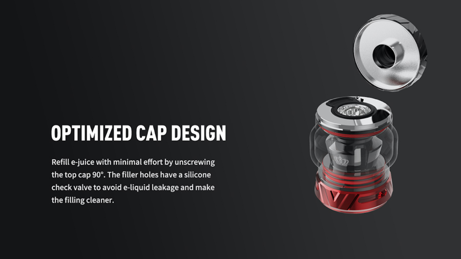 The Uwell Crown 5 tank not only produces a large amount of vapour, it also includes features to make upkeep even easier, features like top filling and adjustable airflow.