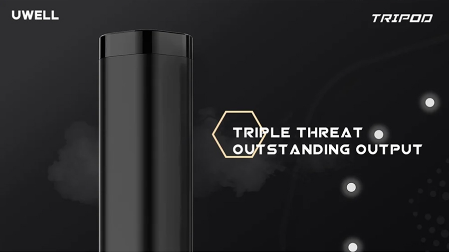 The Uwell Tripod vape kit is simple and portable, producing a discrete amount of vapour for MTL vaping.