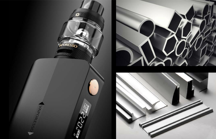 The 200W Gen X kit is constructed from durable aluminium metal, offering style with resilience.