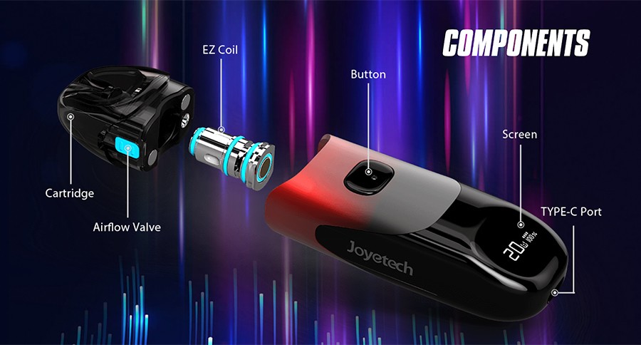 The Joyetech Tralus is a removable coil pod kit featuring a sleek and lightweight design ideal for vaping on the go.