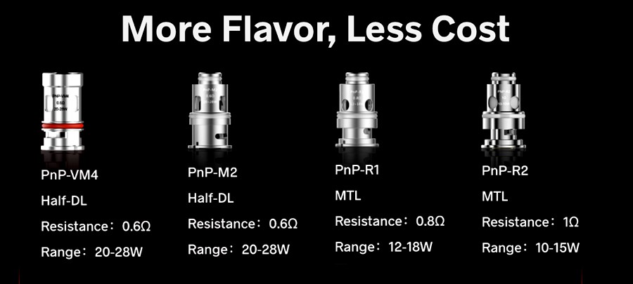 The Argus Air standard pod can be used with any VooPoo PnP coil that is 0.6 Ohm or higher, giving you more ways to customise the kit.