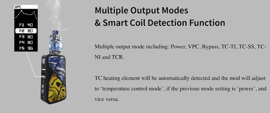 The Maxus 200 includes a built-in custom chipset which lays claim to a range of output modes including Bypass, VPC and a full temperature control suite.