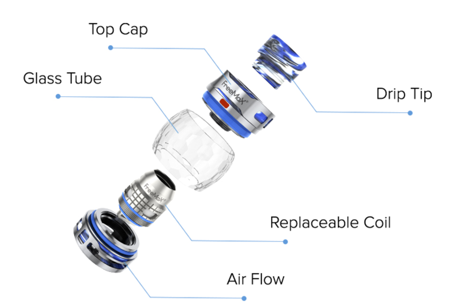 The Freemax Fireluke 3 is a sub ohm vape tank which features a 510 connection point and delivers a DTL inhale.