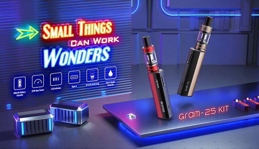 The Gram-25 kit by Smok is a simple option that’s ideal for MTL vaping.