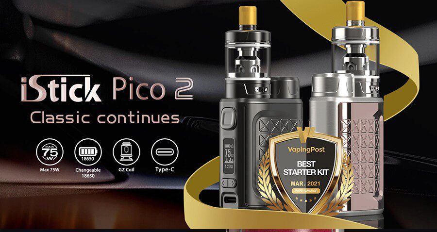 Compact and simple to use, the Eleaf iStick Pico 2 starter kit offers a high power output and a range of compatible coils.