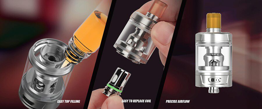 The GZeno S tank offers a simpler approach to vaping and features coils for MTL and RDTL vaping.