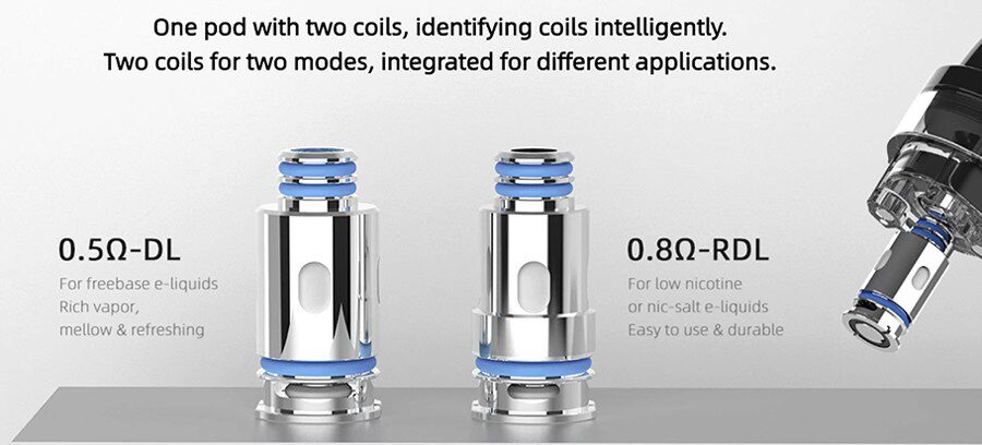 Take your pick from a DTL or RDTL vape courtesy of the Uppor coils available in two resistances. 