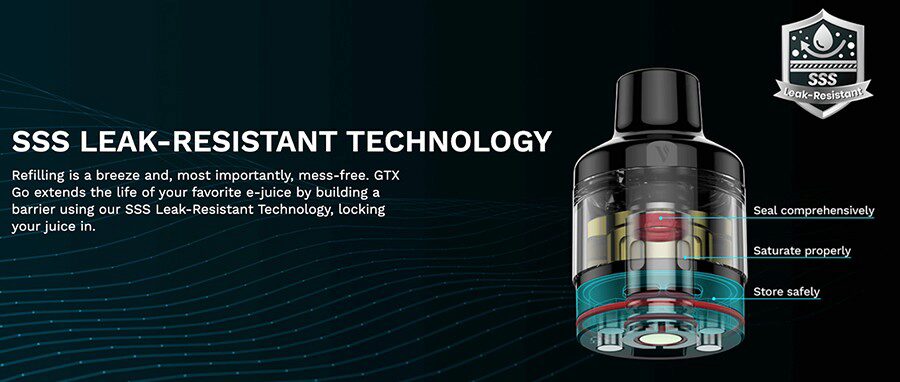The GTX coil range is compatible with this kit, you’ll have options to support MTL and DTL vaping. 