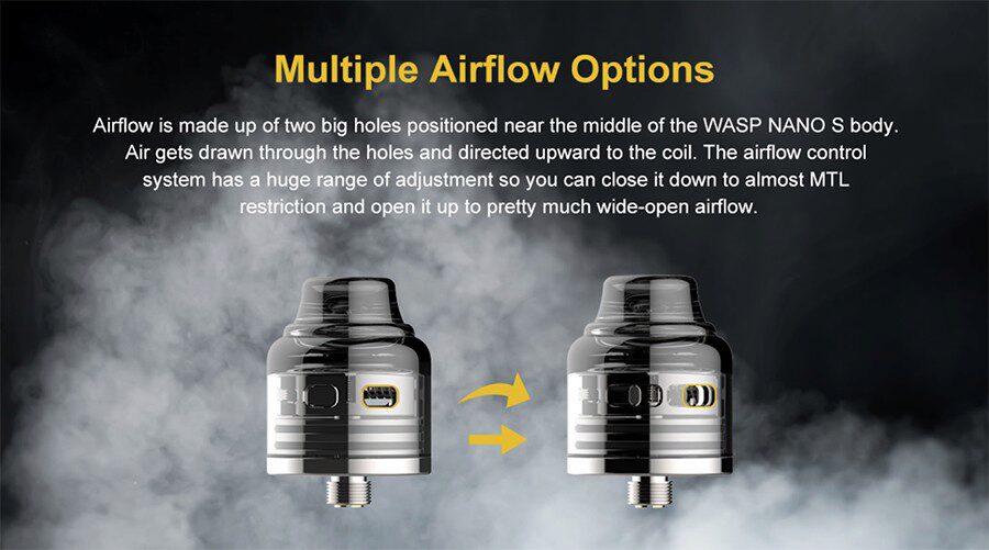 A dual airflow system makes adjustments very simple and you can easily switch between a tight or loose inhale.