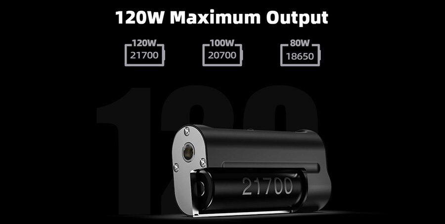 Experience up to 120W of power with the HellVape Arez sub ohm mod. You can pair this mod with your choice of a 18650, 20700 or 21700 battery.