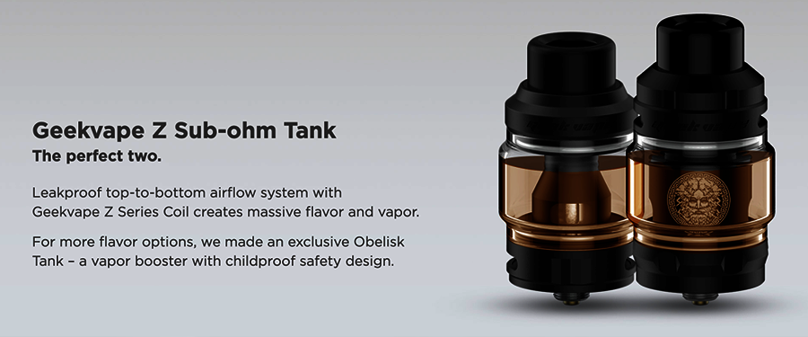 Each kit comes complete with the Obelisk 2ml tank that features top filling capabilities as well as childproof lock, for a safe and reliable option.