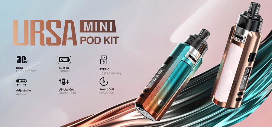 Offering a simpler approach to pod vaping, the Lost Vape Ursa Mini vape kit is a compact beginner vape kit.