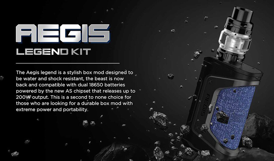 The GeekVape Aegis Legend is a durable and powerful vape kit that has been designed for sub ohm vaping.