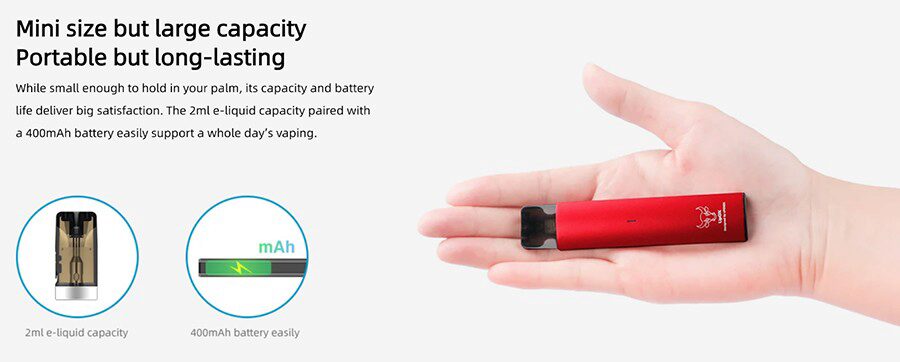 Featuring a 400mAh battery, the Upends UpOx can last all day while remaining a portable option.