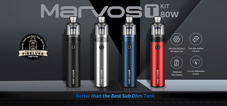 The Freemax Marvos T kit makes sub ohm vaping easy with its simple vape pods.