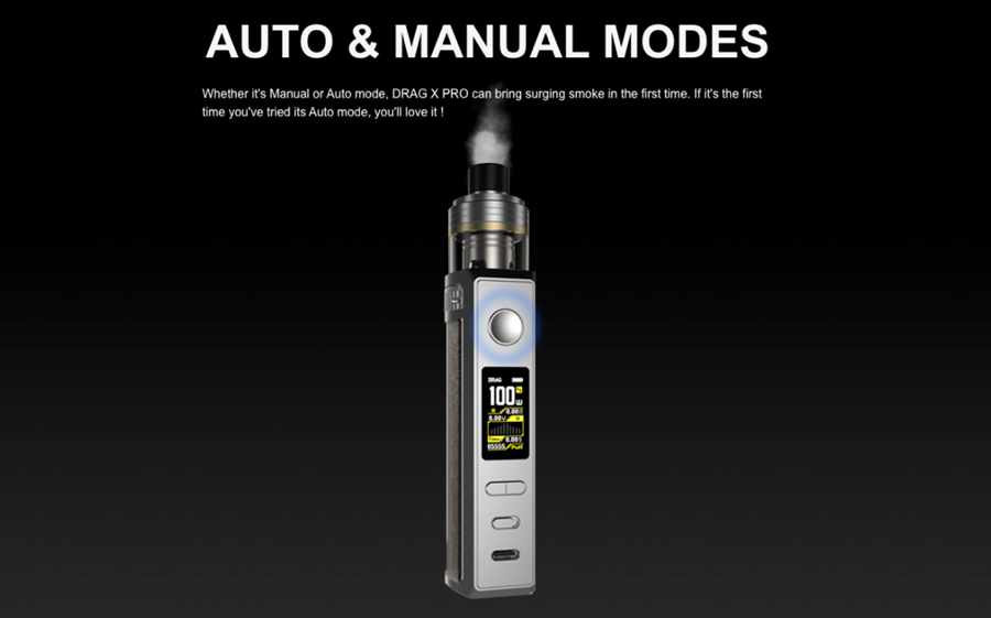 The Voopoo Drag X Pro pod kit has a variety of modes that means you can choose how you vape.