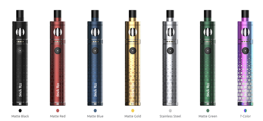 The Smok R22 pen vape kit comes in many varieties, so you can find a design you prefer.