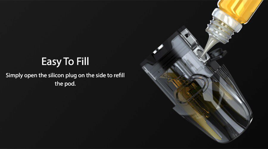 Compatible with a wide range of e-liquids, the EVIO pods are easy to refill and can each hold up to 2ml of e-liquid.