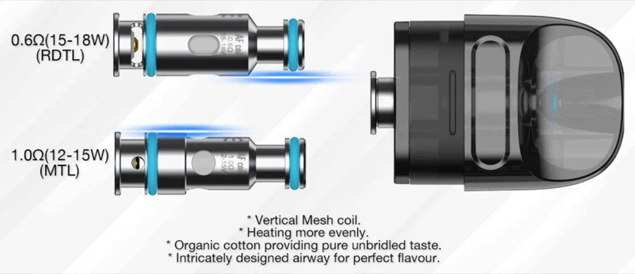 The Flexus Q starter vape kit features two compatible coils that deliver either an MTL or RDTL vape. 