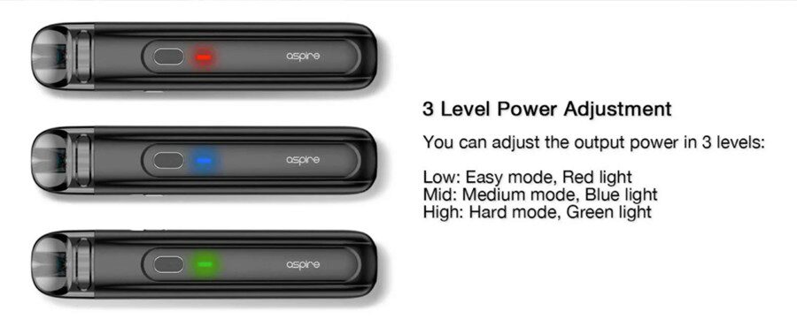 Switch between a low, medium, or high power output with the same kit, thanks to triple power mode on the Aspire Flexus Q.