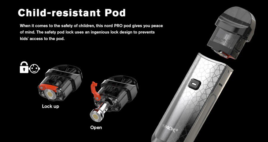 Easy to fill and capable of holding up to 2ml of e-liquid, the Nord Pro pods can be used with your favourite blend.
