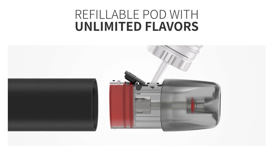 Compatible with a wide range of 50/50 e-liquids and high PG e-liquids, the Elf RF350 pods support multiple refills.