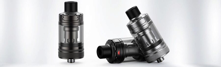 Three Aspire Nautilus 3 22 tanks are being showcased at different angles.