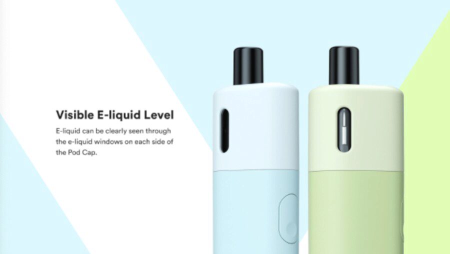 One blue Avocado Baby vape kit and one green Avocado Baby vape kit, featuring e-liquid windows.