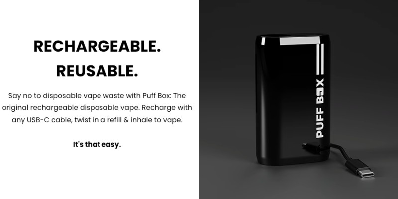 JAC Puff Box refillable and rechargeable