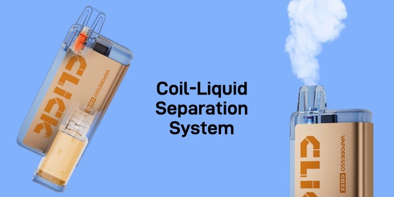 Vaporesso Coss Click e-liquid and coil separation