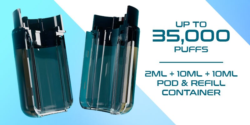 IVG XL35 delivers 35,000 puffs per refill pack