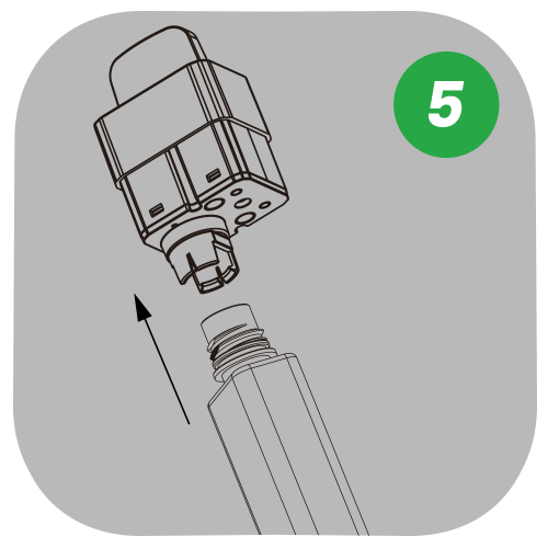 Insert bottle into pod