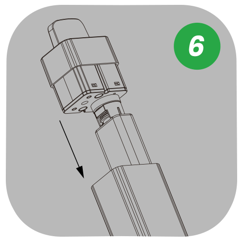 Insert pod into battery