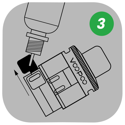 Lift rubber fill-port cover and fill