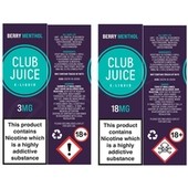 Berry Menthol E-Liquid by Club Juice 50/50