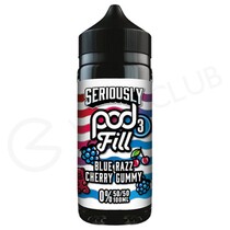 Blue Razz Cherry Gummy Shortfill E-Liquid by Seriously Pod Fill 3 100ml