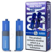 Blue Razz Ice & Blueberry Raspberry Bloody Bar Pod Twist 20K Refill Pack