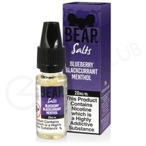 Blueberry Blackcurrant Menthol Nic Salt E-Liquid by Bear Salts
