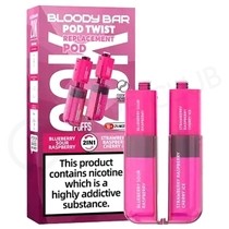 Blueberry Sour Raspberry & Strawberry Raspberry Cherry Ice Bloody Bar Ultra Twist 20K Refill Pack