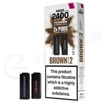 Brown Edition 2 Vapes Bars Angel 2400 Prefilled Pods