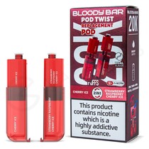 Cherry Ice & Strawberry Raspberry Cherry Ice Bloody Bar Pod Twist 20K Refill Pack