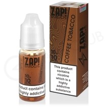 Coffee Tobacco Nic Salt E-Liquid by Zap Bar Salts