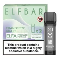 Cranberry Grape Elf Bar Elfa Prefilled Pod