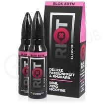 Deluxe Passionfruit & Rhubarb Shortfill E-Liquid by Riot Squad Black Edition 100ml