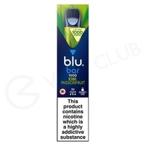 Kiwi Passionfruit Blu Bar 1000 Disposable Vape