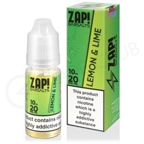 Lemon & Lime Nic Salt E-Liquid Zap Bar Salts
