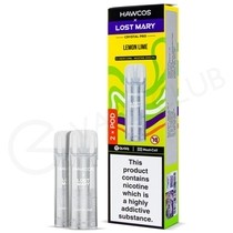 Lemon Lime Hawcos x Lost Mary Crystal Pro Prefilled Pods