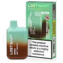 Mint Tobacco Lost Mary BM600 Disposable Vape