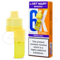 Orange Bruu Lost Mary BM6000 Refill Pod